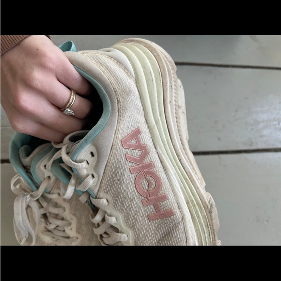 ☀️3/$25 HOKA Women's Gaviota 5 Frost/Rose Gold Running Shoes 9 - Picture 6 of 8